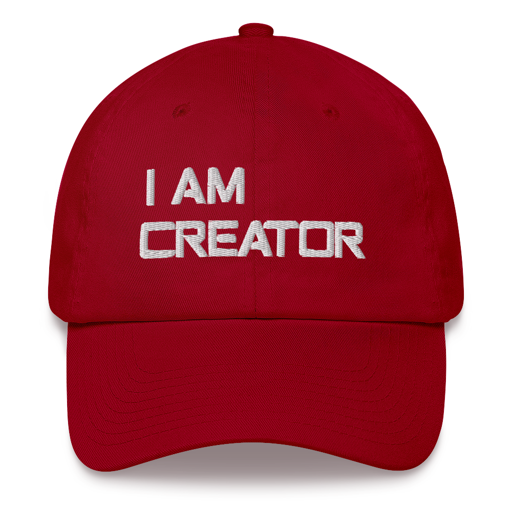 Motivational Cap "I AM CREATOR" Law of Affirmation Embroidery Classic Dad hat