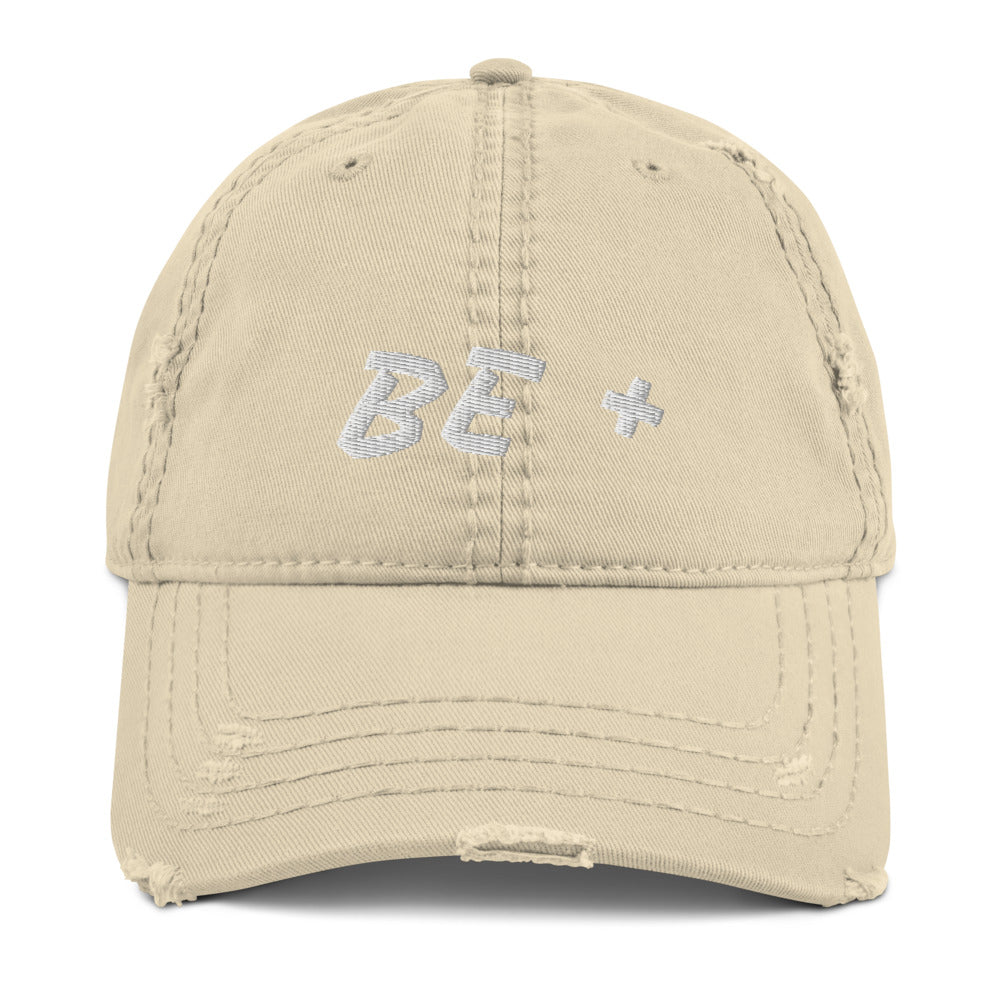 Motivational Cap "Be Positive" Law of Affirmation Distressed Dad Hat