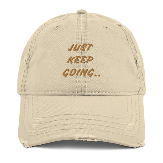 Motivational Cap "Keep Going" Law of Affirmation Distressed Dad Hat