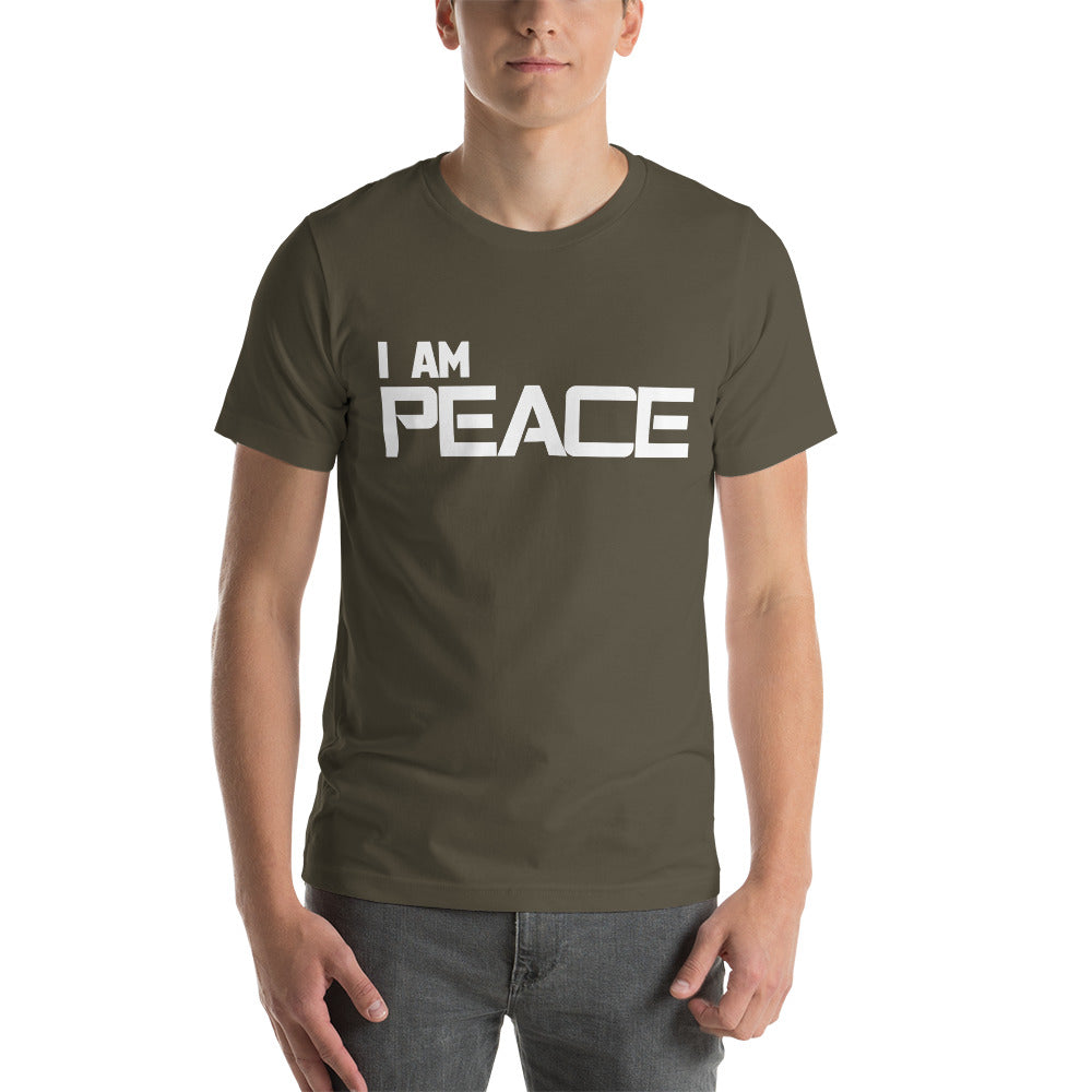 Motivational Unisex T-Shirt "I AM PEACE"  law of Attraction Short-Sleeve Unisex T-Shirt