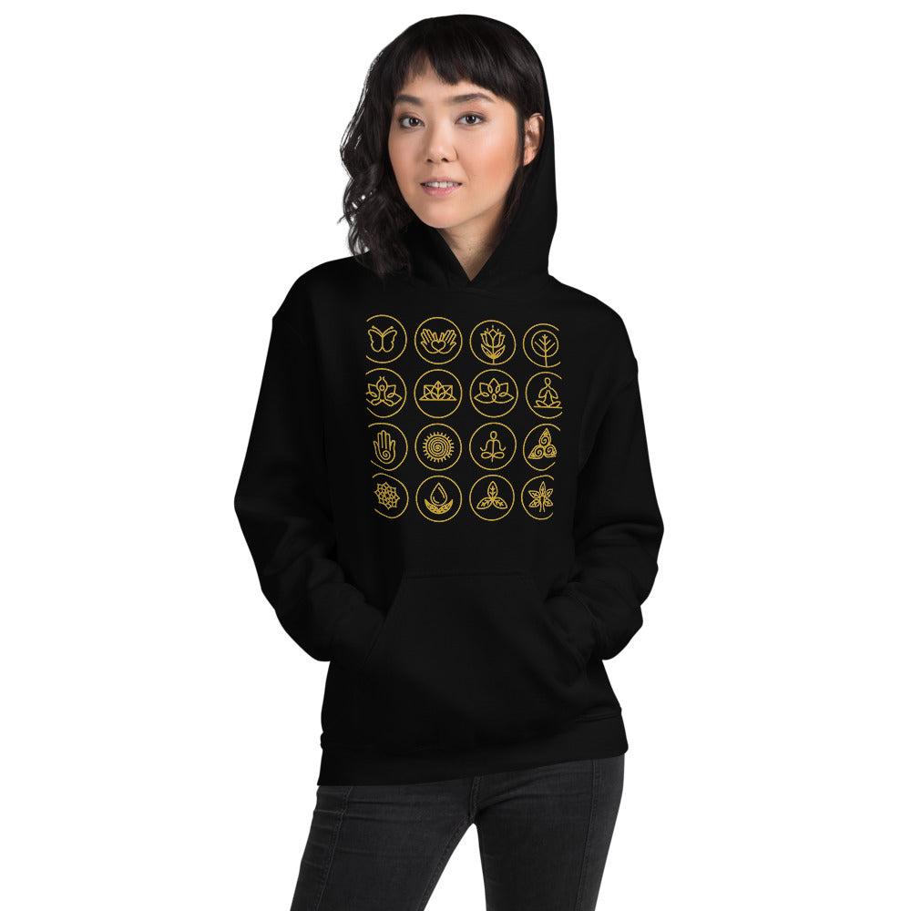 Chakra Unisex Hoodie "Golden Chakra"  customized Chakra life  Unisex Hoodie