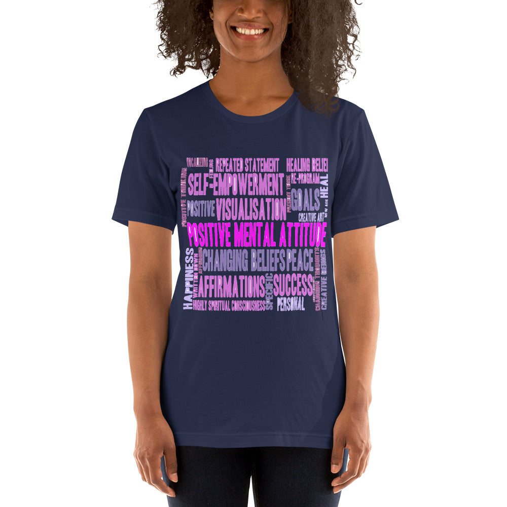 Motivational T-Shirt "Positive Mental" Law of Affirmation Short-Sleeve Unisex T-Shirt