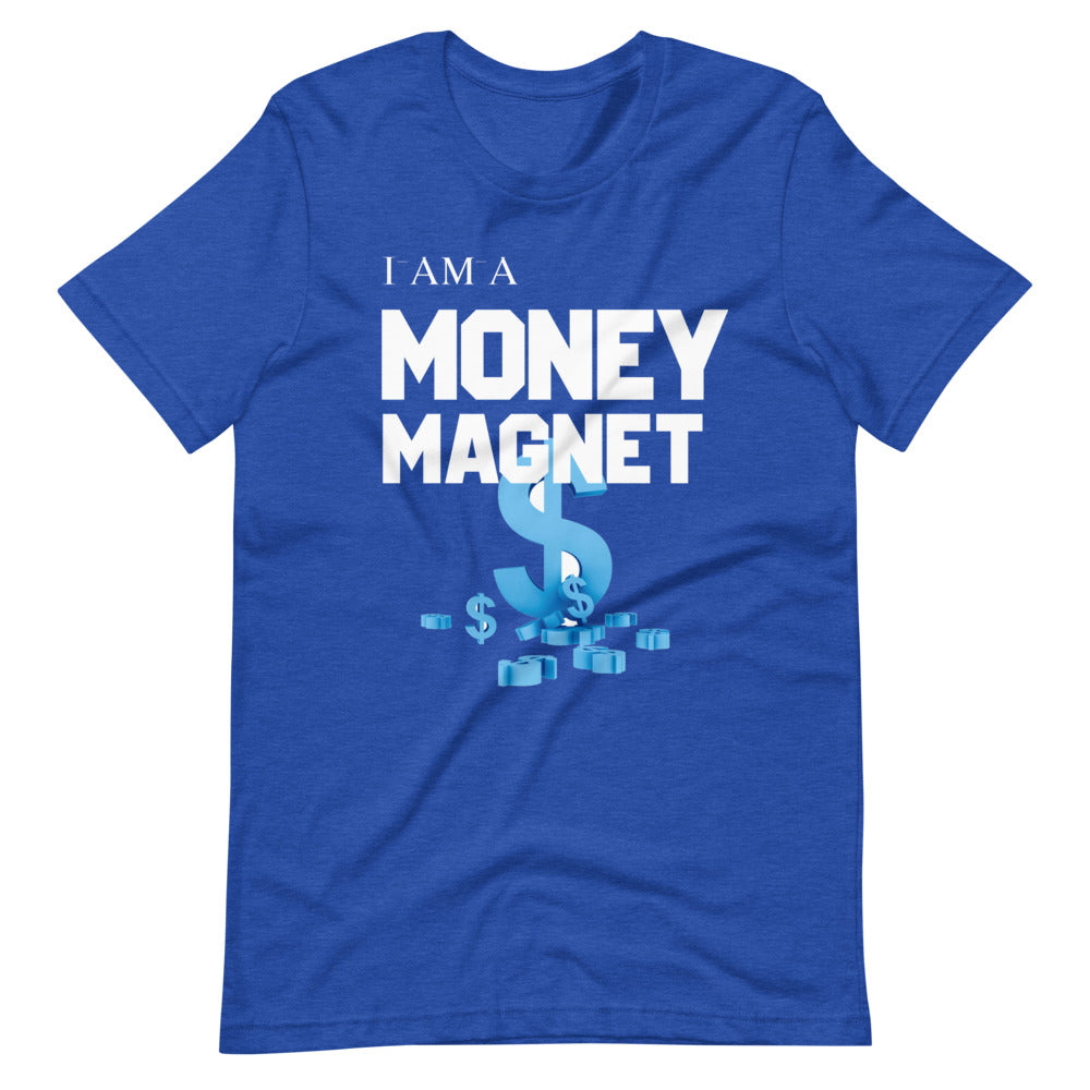 Motivational Unisex T-Shirt  "I AM MONEY MAGNET"  Law of Attraction Short-Sleeve Unisex T-Shirt