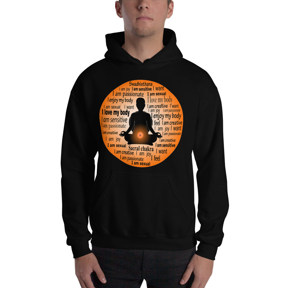 chakra unisex hoodie black