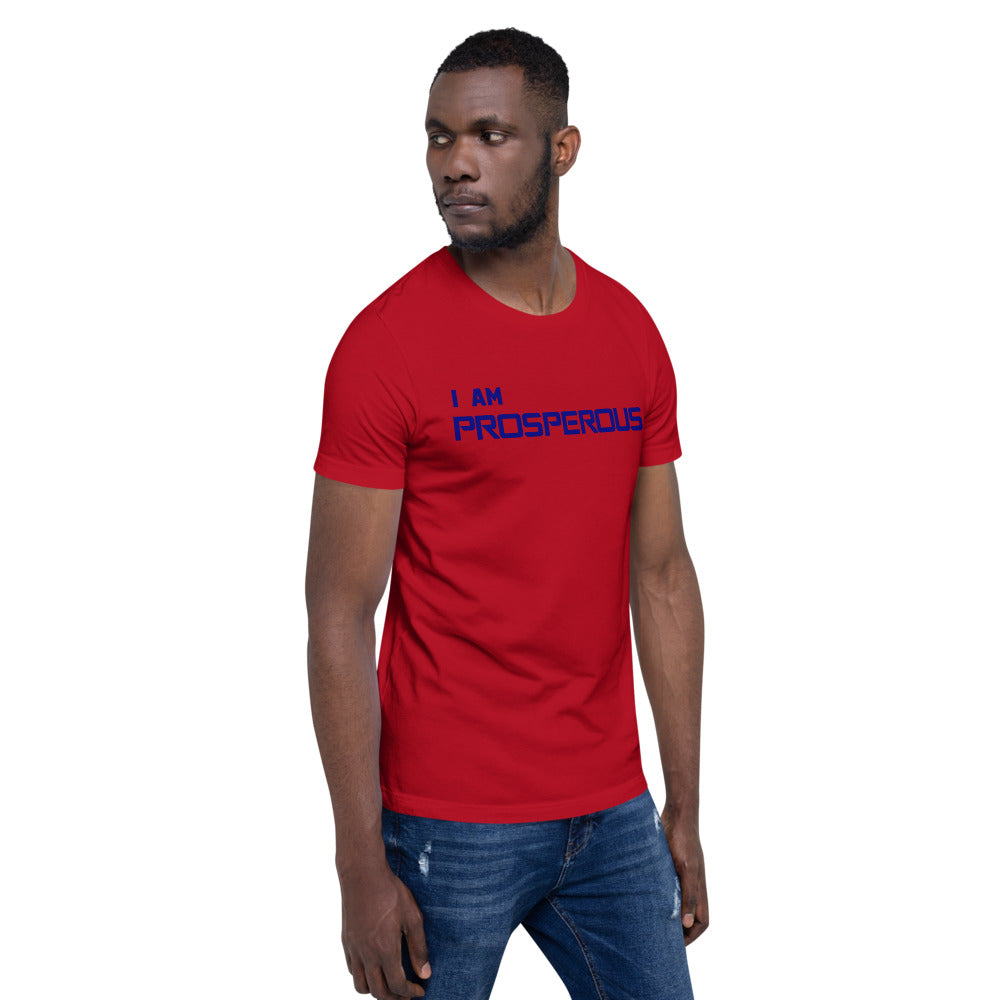 Motivational Unisex T-Shirt "I AM PROSPEROUS" Law of Attraction Short-Sleeve T-Shirt