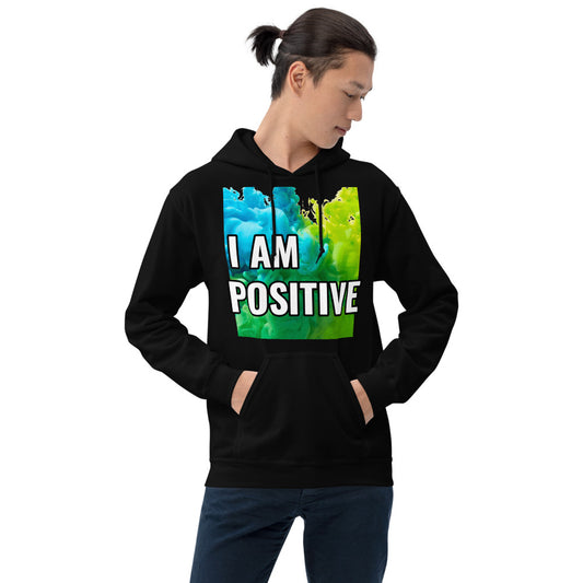 Motivational Hoodie" I AM POSITIVE"  Inspiring Law of affirmation Unisex Hoodie