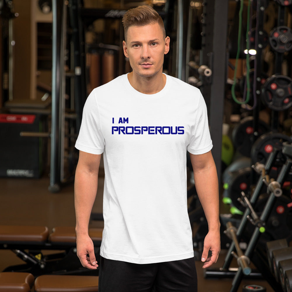 Motivational Unisex T-Shirt "I AM PROSPEROUS" Law of Attraction Short-Sleeve T-Shirt