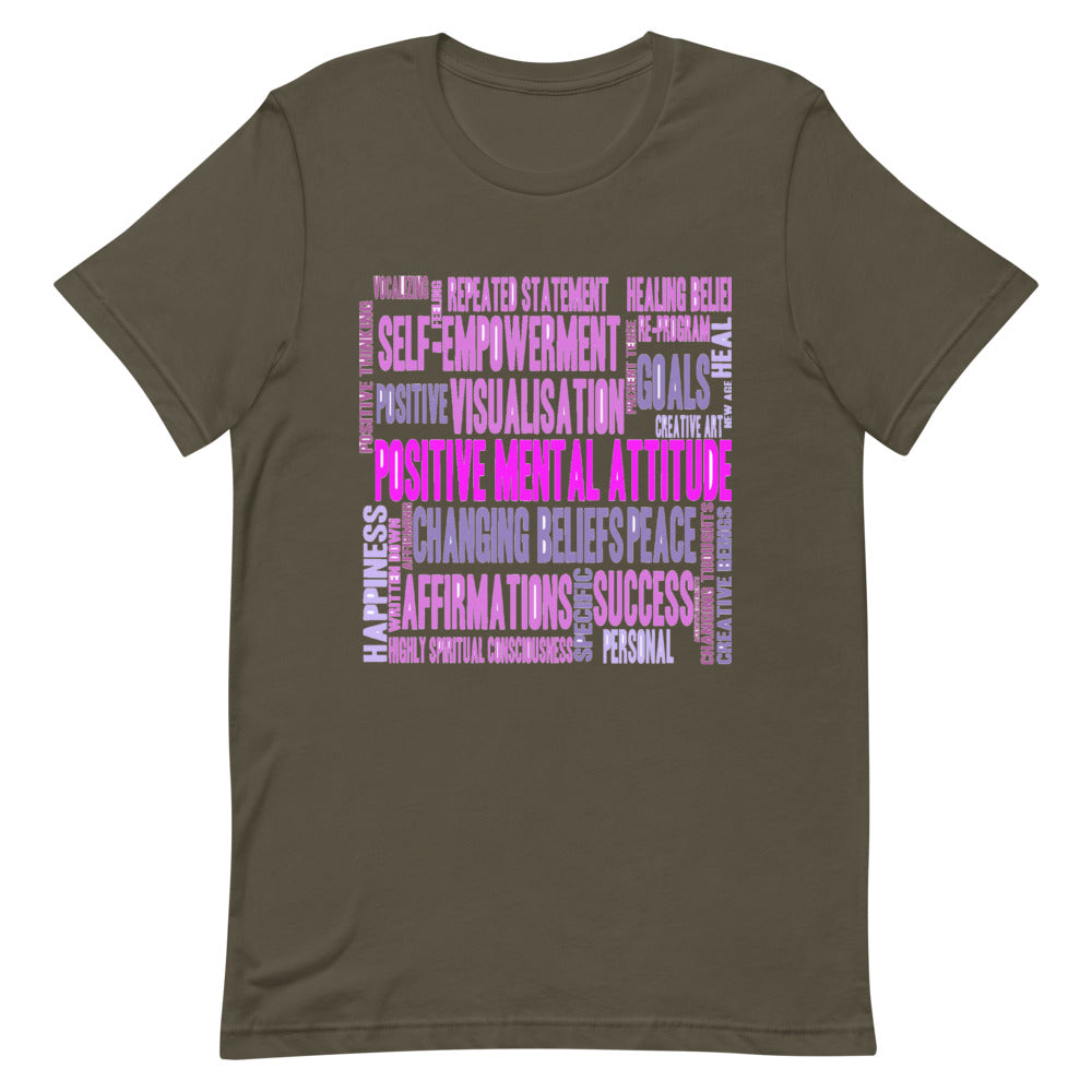 Motivational T-Shirt "Positive Mental" Law of Affirmation Short-Sleeve Unisex T-Shirt