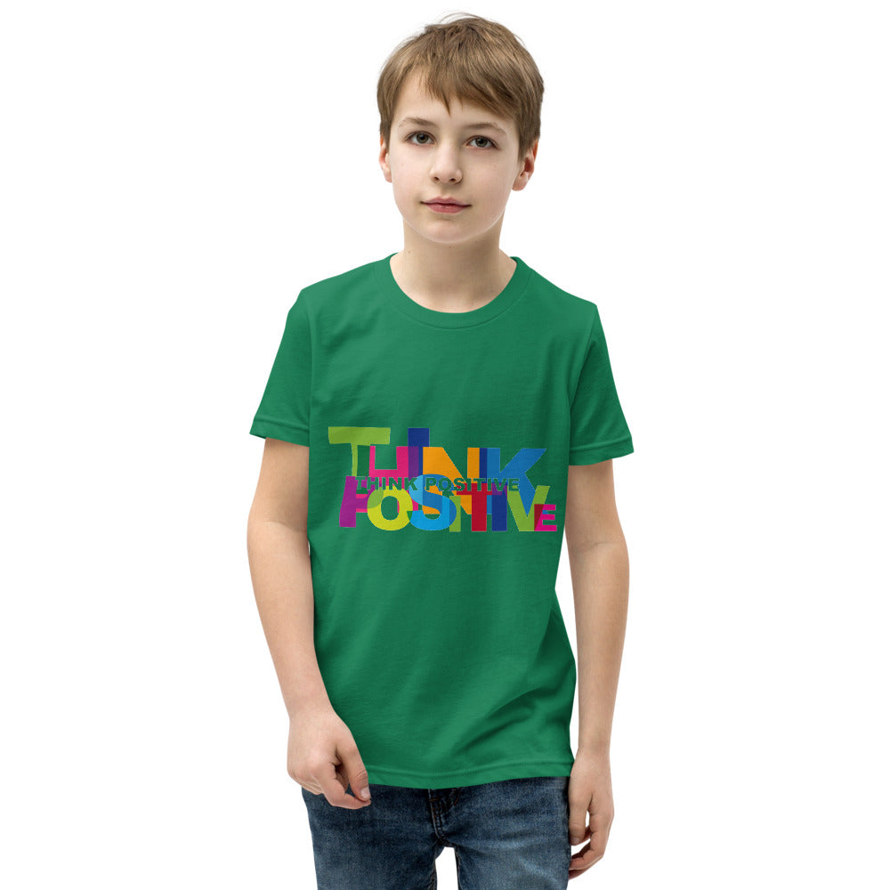 Motivational T-Shirt "THINK POSITIVE" Inspiring Law of Affirmation Youth Short Sleeve Unisex T-Shirt