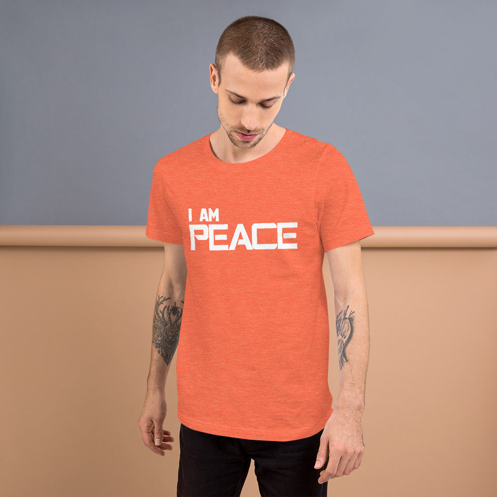 Motivational Unisex T-Shirt "I AM PEACE"  law of Attraction Short-Sleeve Unisex T-Shirt