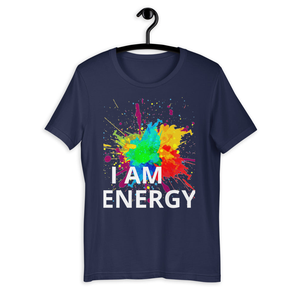 Motivational Unisex T-Shirt "I AM ENERGY" Law of Affirmation Short-Sleeve Unisex T-Shirt