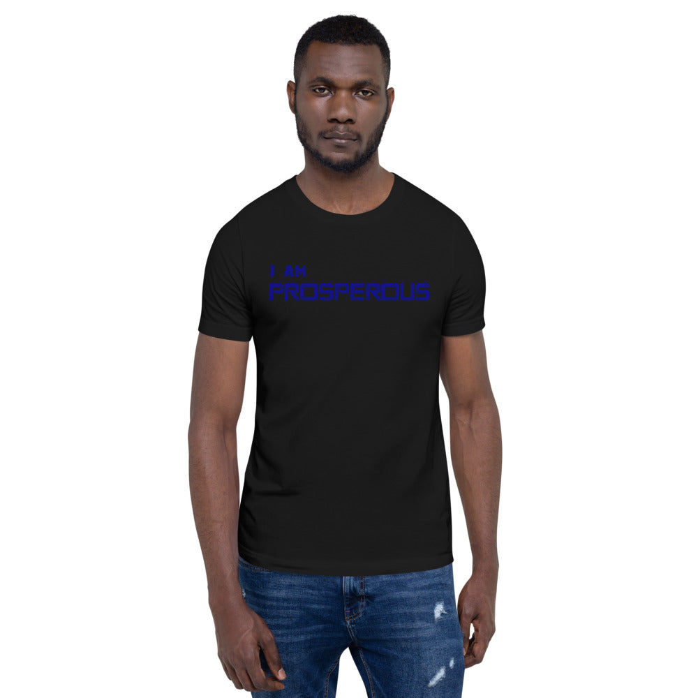 Motivational Unisex T-Shirt "I AM PROSPEROUS" Law of Attraction Short-Sleeve T-Shirt