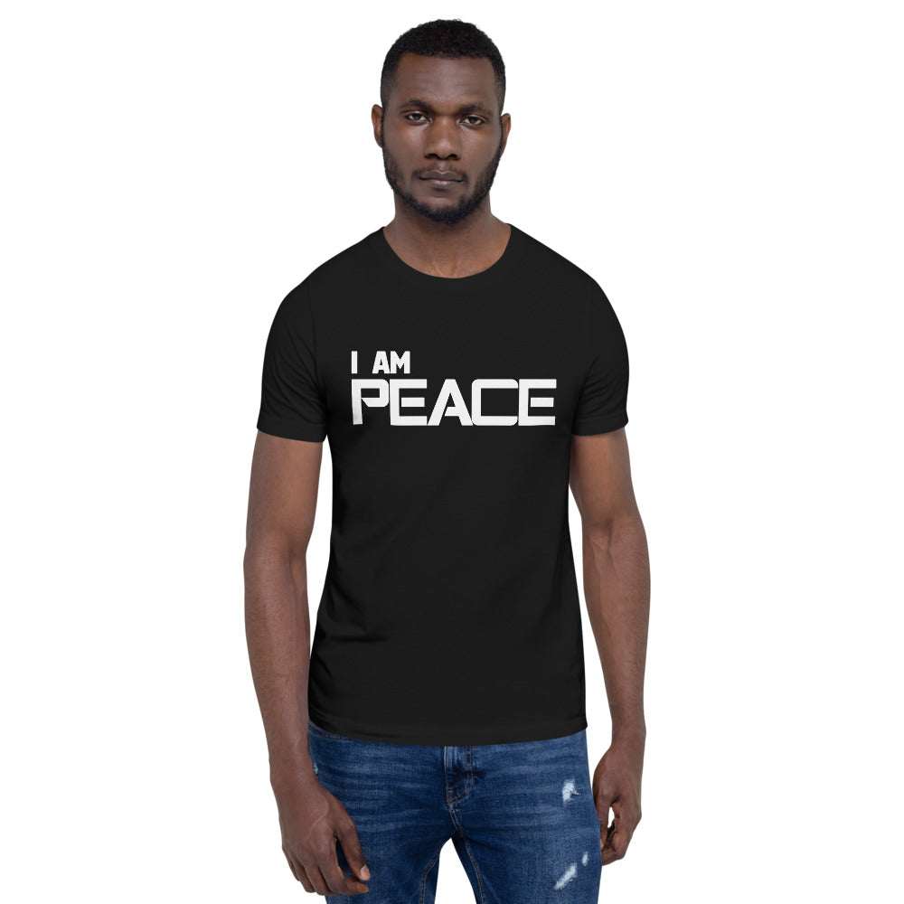 Motivational Unisex T-Shirt "I AM PEACE"  law of Attraction Short-Sleeve Unisex T-Shirt