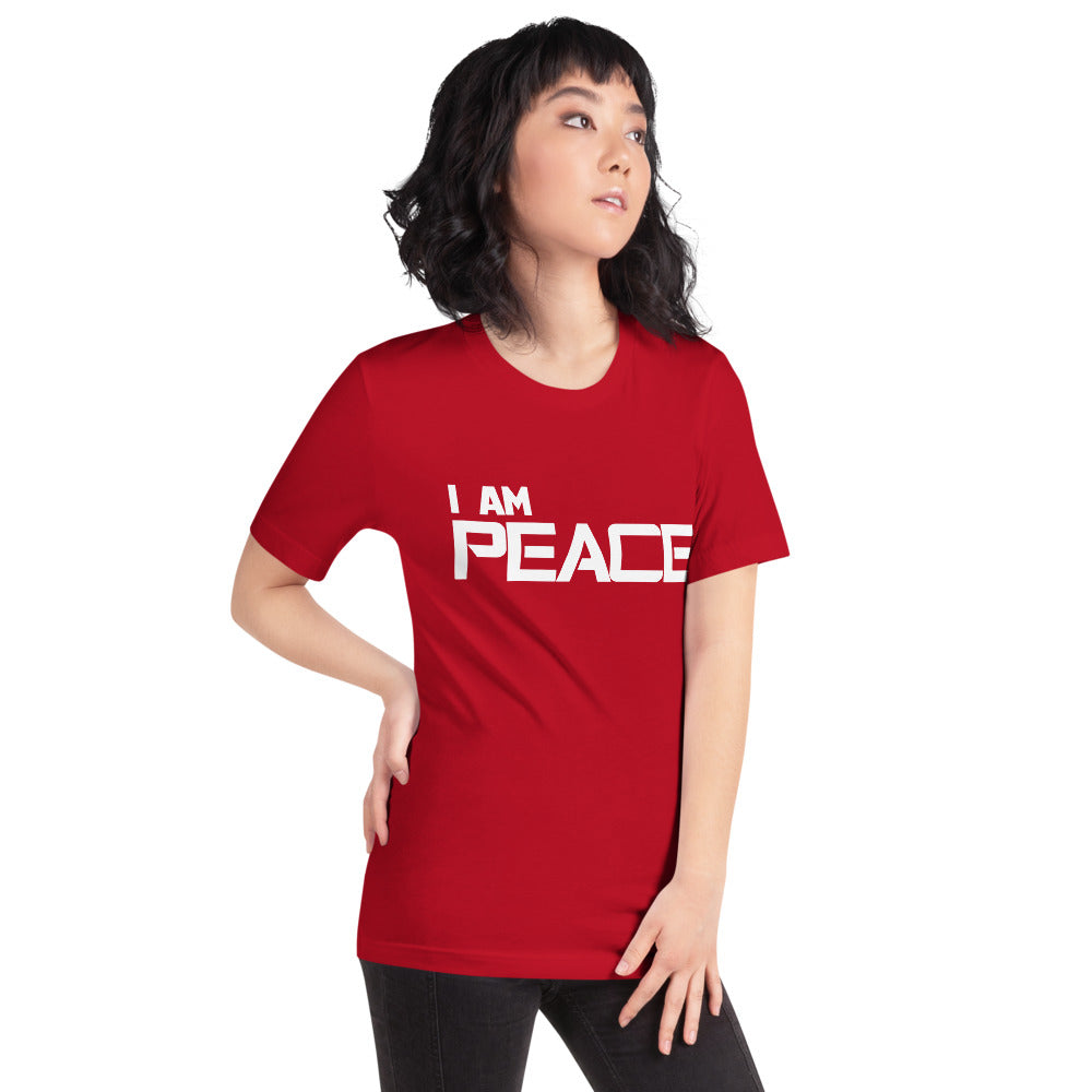 Motivational Unisex T-Shirt "I AM PEACE"  law of Attraction Short-Sleeve Unisex T-Shirt