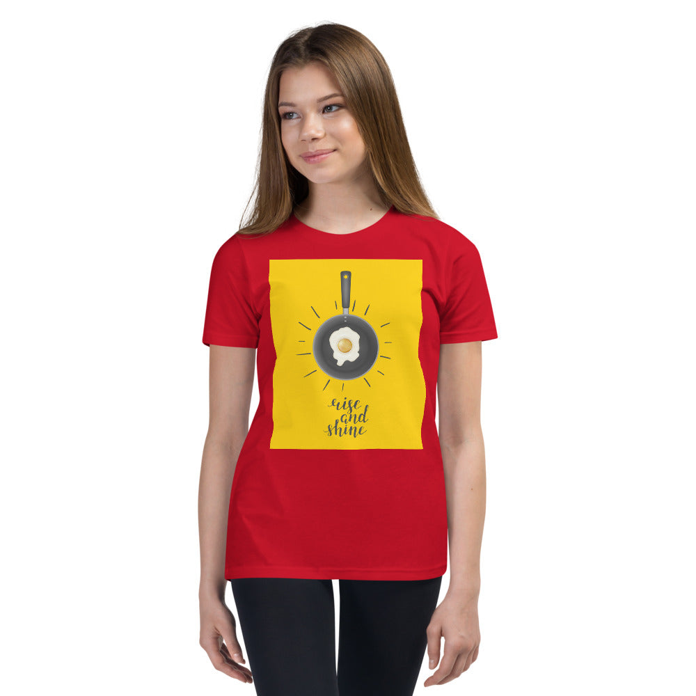 Motivational Youth T-Shirt "Rise & Shine" Positive Inspiring Unisex Youth Short Sleeve T-Shirt