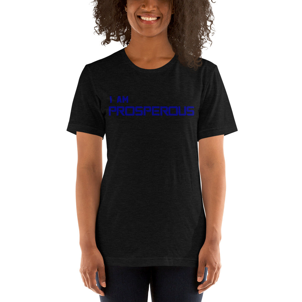 Motivational Unisex T-Shirt "I AM PROSPEROUS" Law of Attraction Short-Sleeve T-Shirt