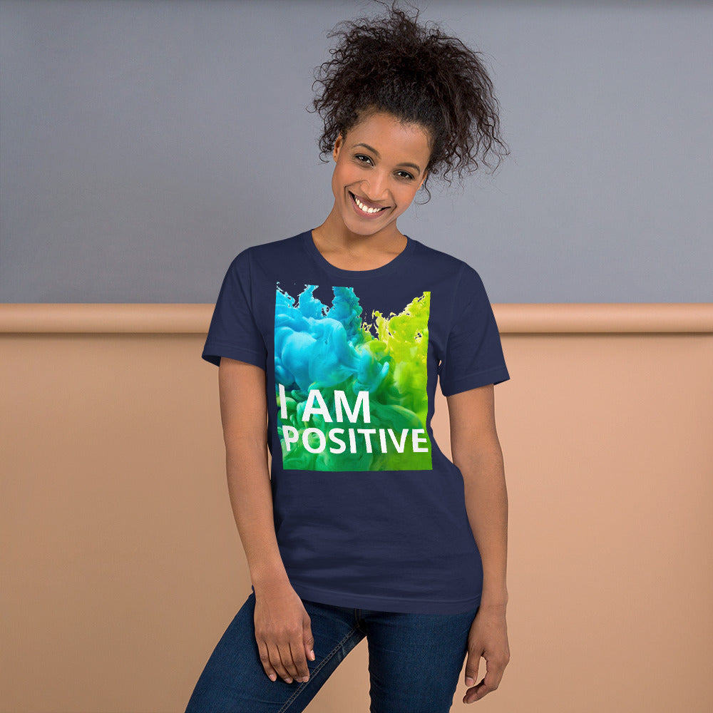 Motivational T-Shirt " I AM POSITIVE" Law of Affirmation Short-Sleeve Unisex T-Shirt