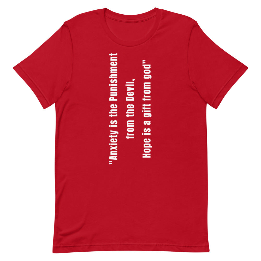 Motivational Unisex T-Shirt "Hope is a gift of God"   Short-Sleeve Unisex T-Shirt