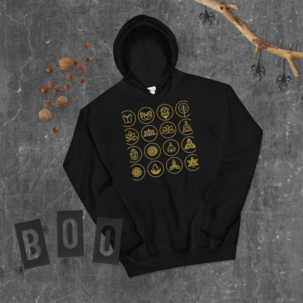 Chakra Unisex Hoodie "Golden Chakra"  customized Chakra life  Unisex Hoodie