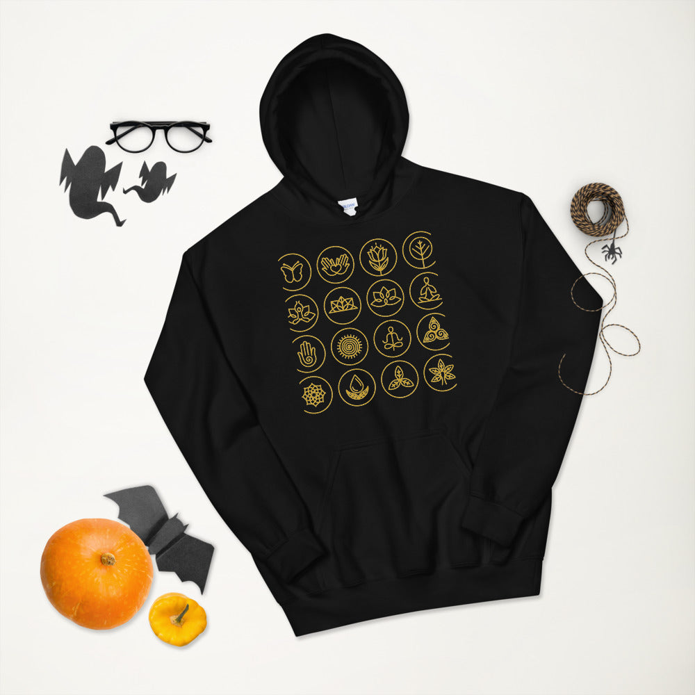 Chakra Unisex Hoodie "Golden Chakra"  customized Chakra life  Unisex Hoodie