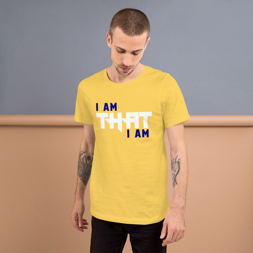 Motivational Unisex T-Shirt  "I AM THAT I AM" Law of Attraction Short-Sleeve Unisex T-Shirt