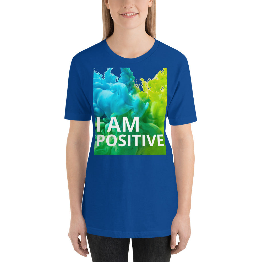 Motivational T-Shirt " I AM POSITIVE" Law of Affirmation Short-Sleeve Unisex T-Shirt