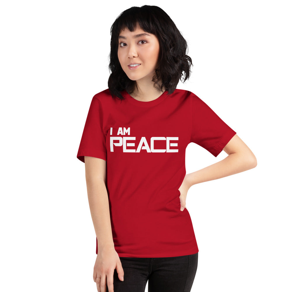 Motivational Unisex T-Shirt "I AM PEACE"  law of Attraction Short-Sleeve Unisex T-Shirt