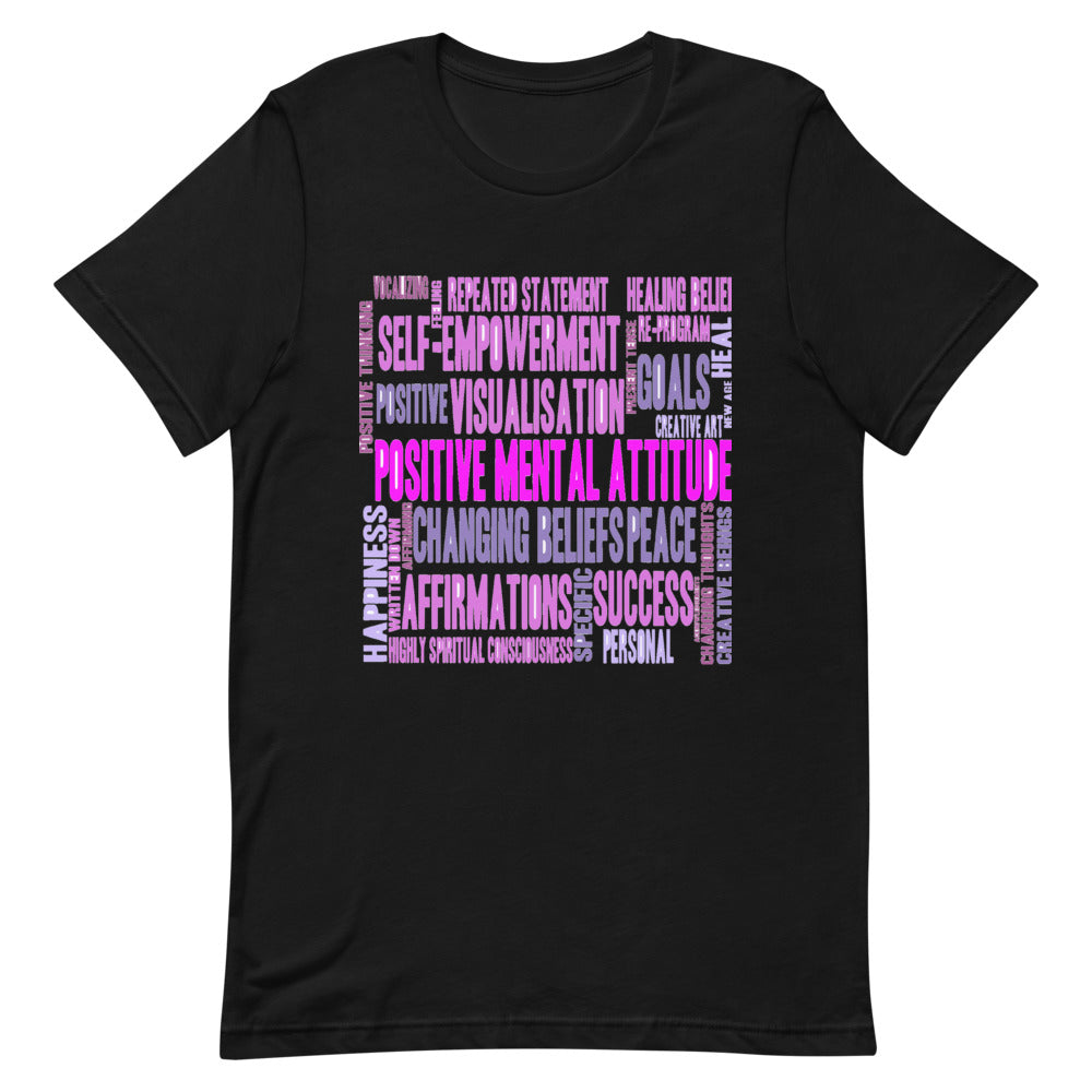 Motivational T-Shirt "Positive Mental" Law of Affirmation Short-Sleeve Unisex T-Shirt