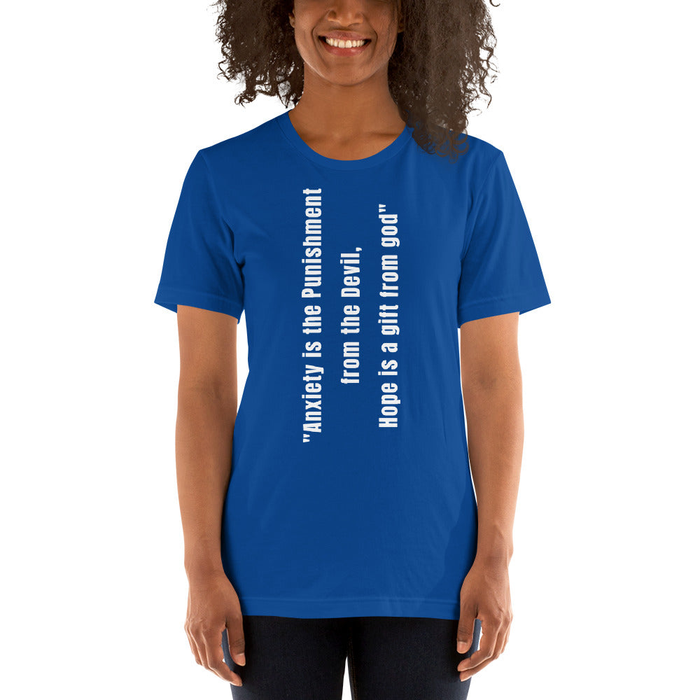 Motivational Unisex T-Shirt "Hope is a gift of God"   Short-Sleeve Unisex T-Shirt