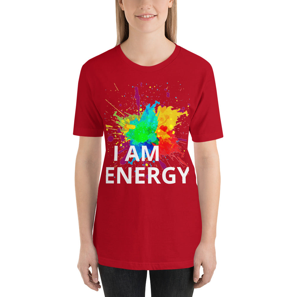 Motivational Unisex T-Shirt "I AM ENERGY" Law of Affirmation Short-Sleeve Unisex T-Shirt