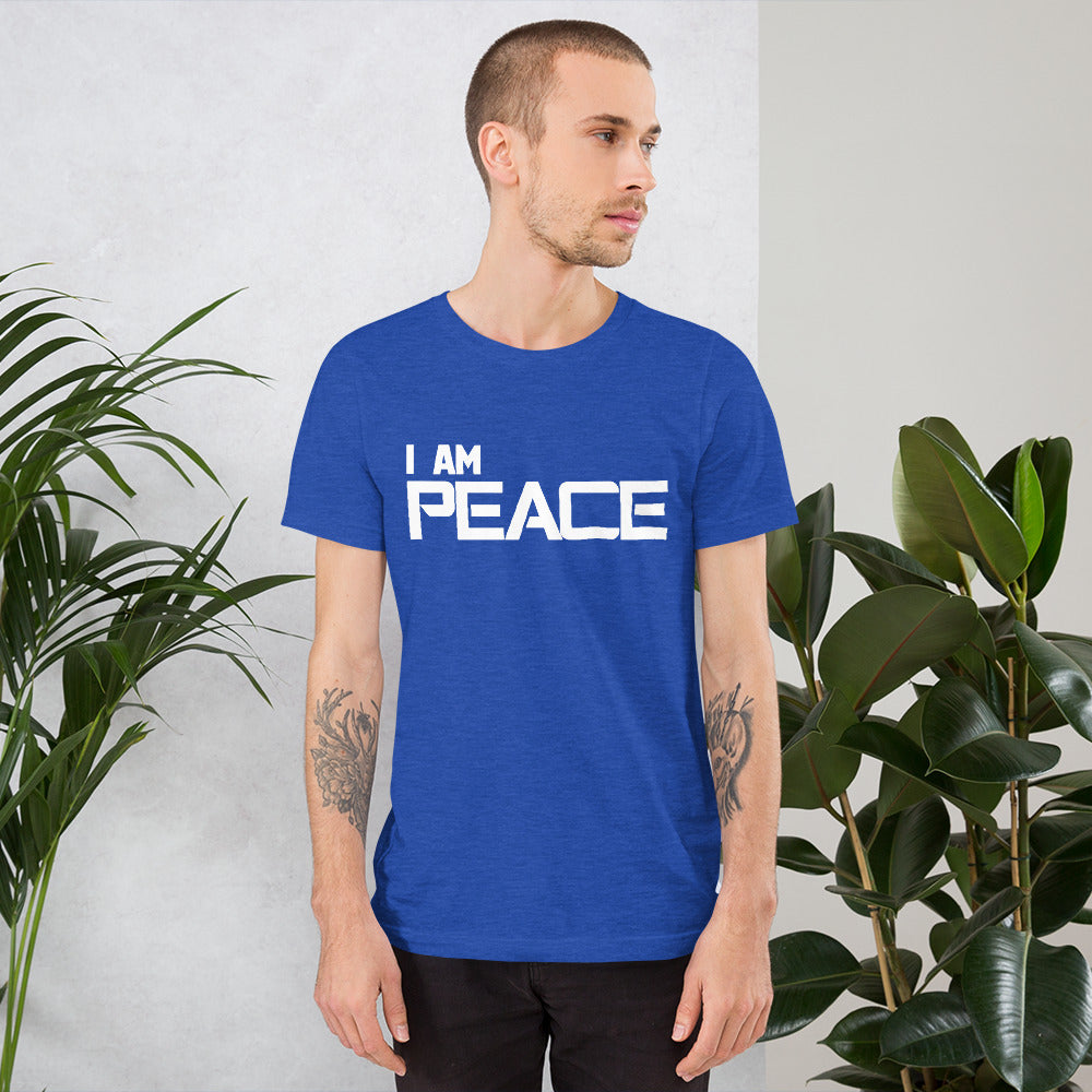 Motivational Unisex T-Shirt "I AM PEACE"  law of Attraction Short-Sleeve Unisex T-Shirt