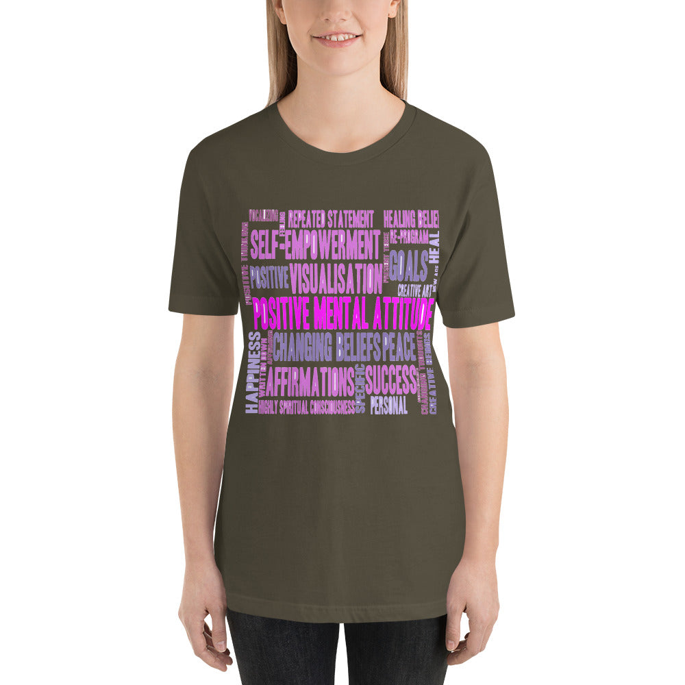 Motivational T-Shirt "Positive Mental" Law of Affirmation Short-Sleeve Unisex T-Shirt