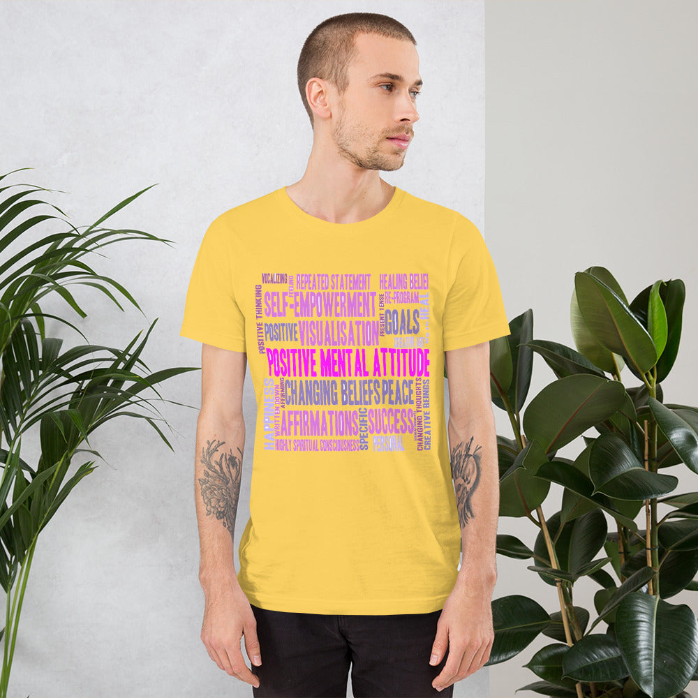 Motivational T-Shirt "Positive Mental" Law of Affirmation Short-Sleeve Unisex T-Shirt