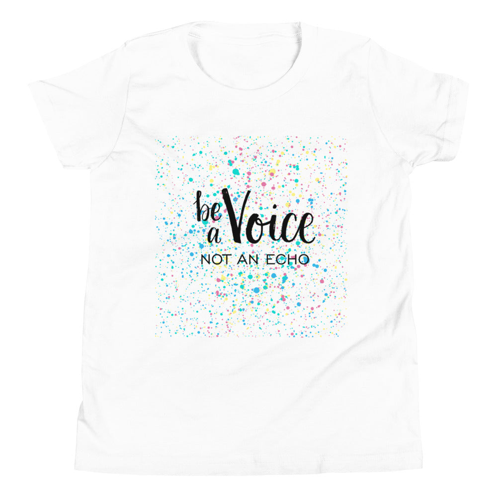 Youth T-Shirt "Be A voice Not an Echo" Motivational & Inspiring Youth Short Sleeve Unisex T-Shirt