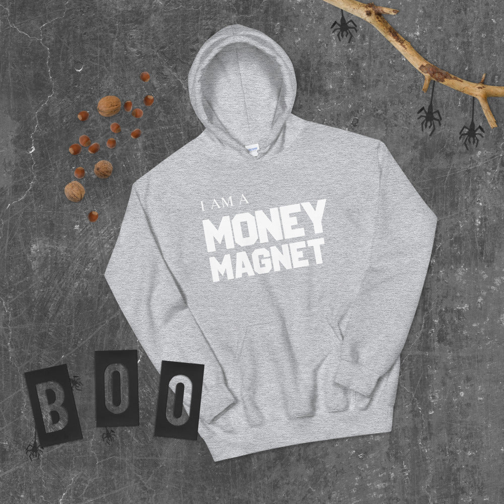 Motivational Hoodie "I AM MONEY MAGNET"  Inspiring law of Affirmation Unisex Hoodie