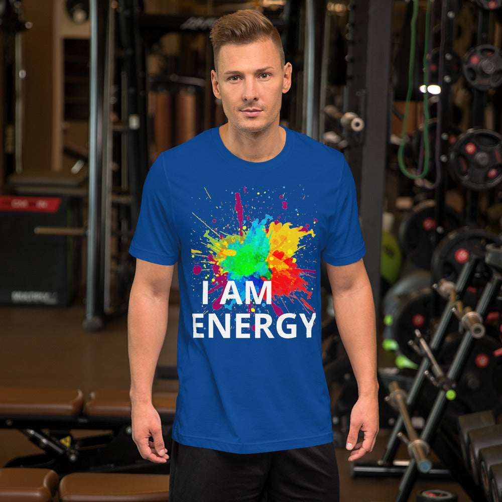 Motivational Unisex T-Shirt "I AM ENERGY" Law of Affirmation Short-Sleeve Unisex T-Shirt