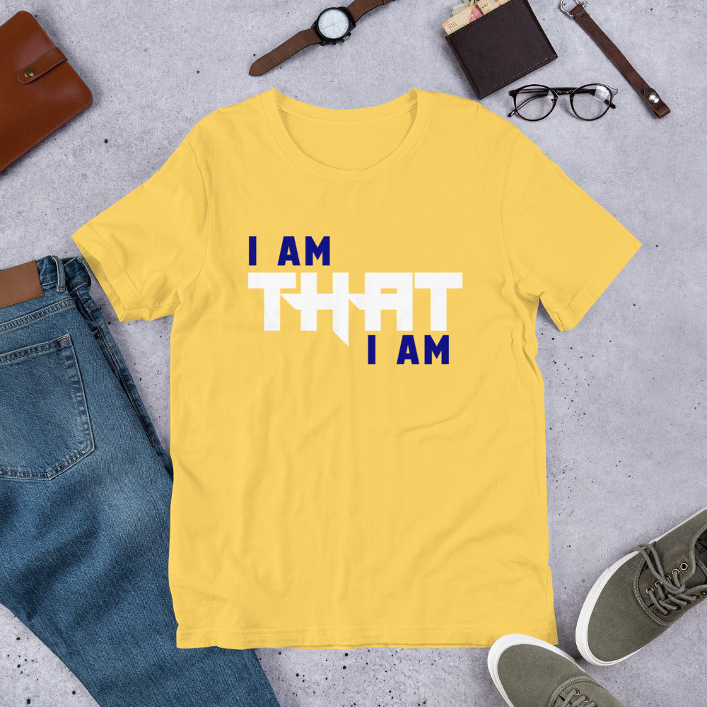 Motivational Unisex T-Shirt  "I AM THAT I AM" Law of Attraction Short-Sleeve Unisex T-Shirt