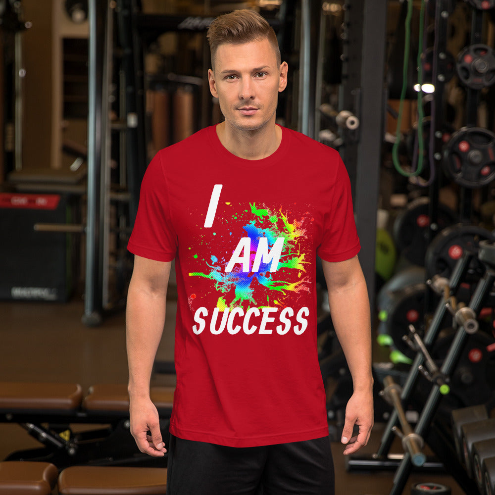 Motivational T-Shirt " I AM SUCCESS" Positive Law of affirmation Short-Sleeve Unisex T-Shirt