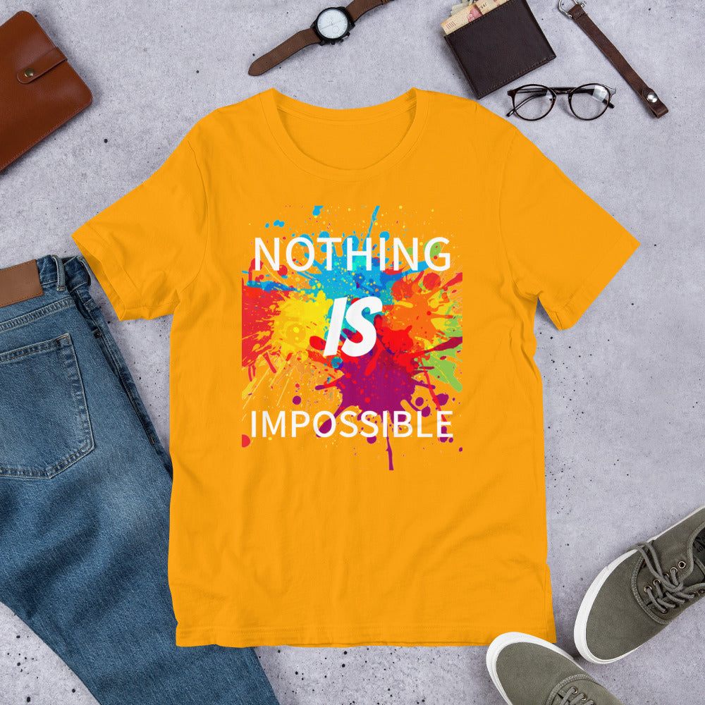 Motivational T-Shirt "NOTHING IS IMPOSSIBLE" Law of Affirmation  Unisex T-Shirt