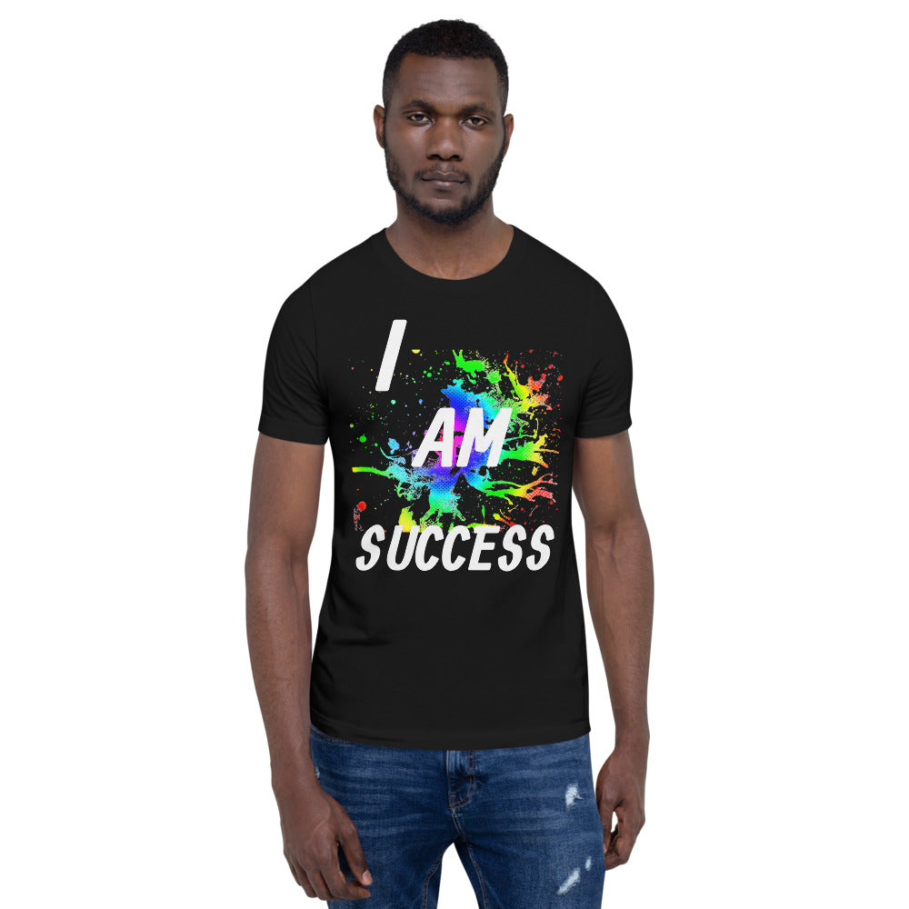 Motivational T-Shirt " I AM SUCCESS" Positive Law of affirmation Short-Sleeve Unisex T-Shirt