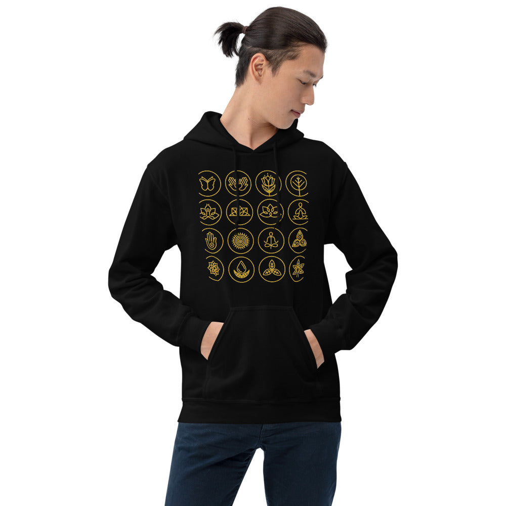 Chakra Unisex Hoodie "Golden Chakra"  customized Chakra life  Unisex Hoodie