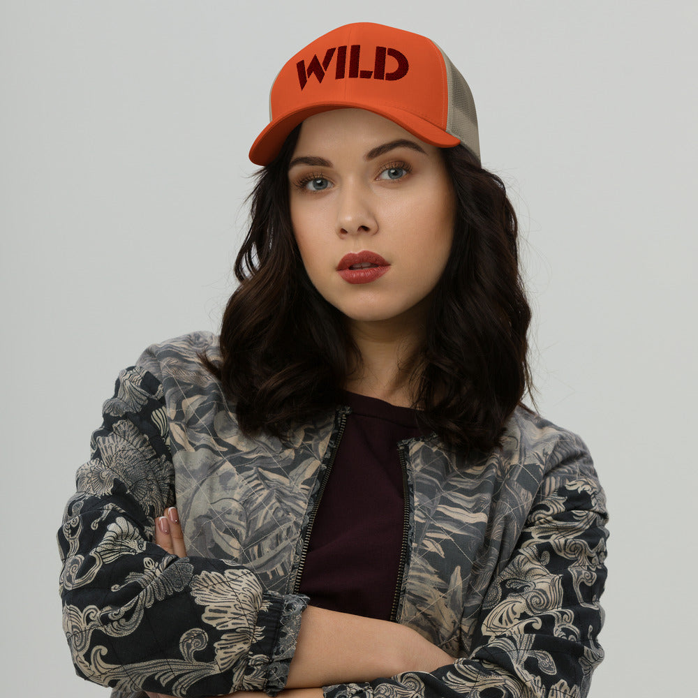 Motivational Hat "WILD" Law of Affirmation Trucker Cap