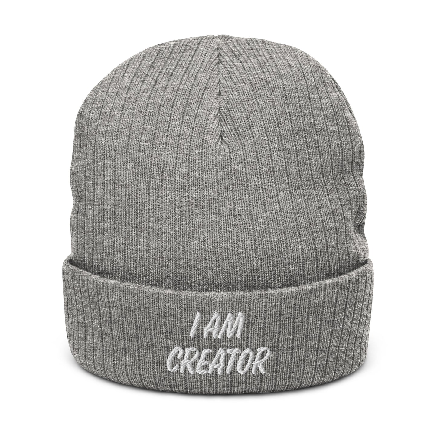 Motivational Beanie "I am Creator" Ribbed knit Beanie