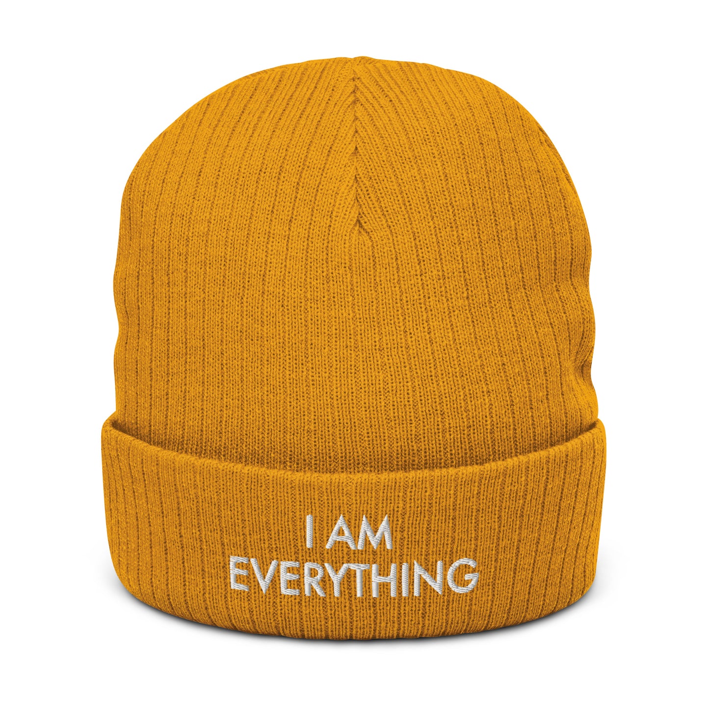 Motivational Beanie " I am Everything" Ribbed knit Beanie