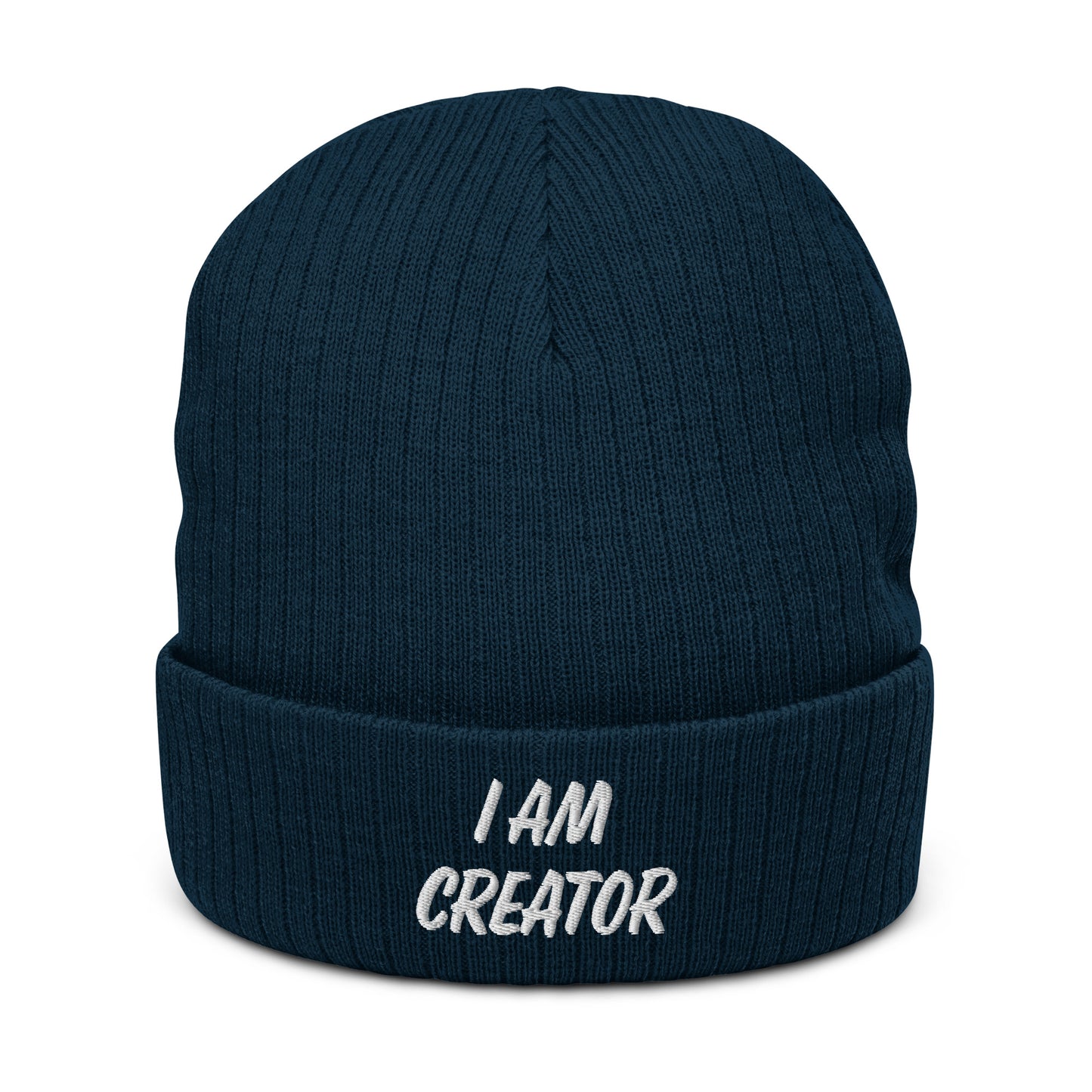 Motivational Beanie "I am Creator" Ribbed knit Beanie