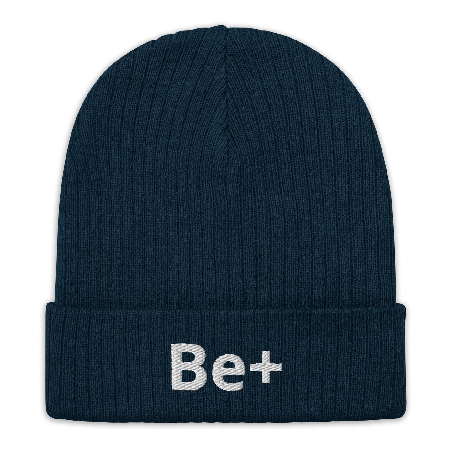 Motivational Beanie "Be Positive" Ribbed knit beanie