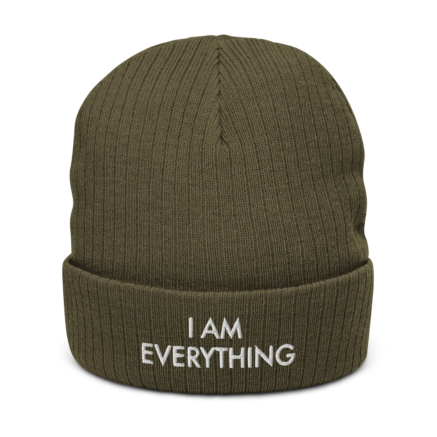 Motivational Beanie " I am Everything" Ribbed knit Beanie