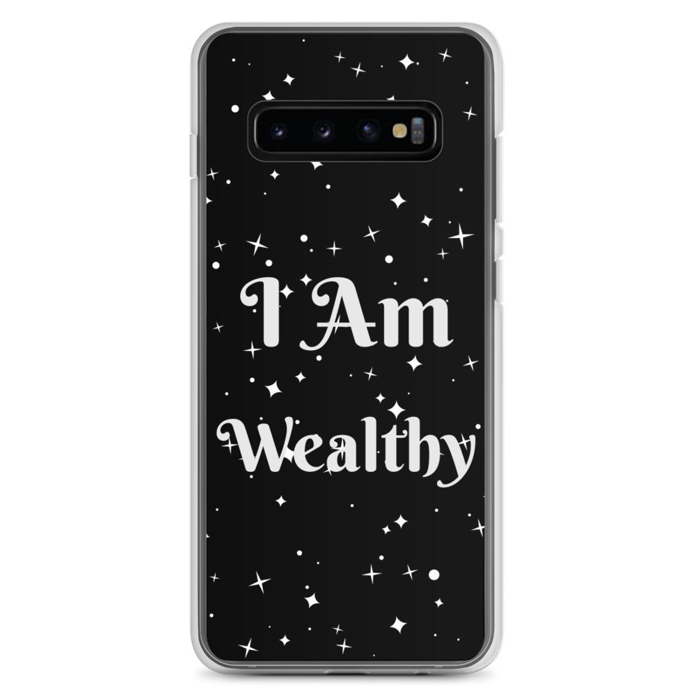 Motivational Samsung Phone  Case " I Am Wealthy" Inspirational saying Samsung phone cases