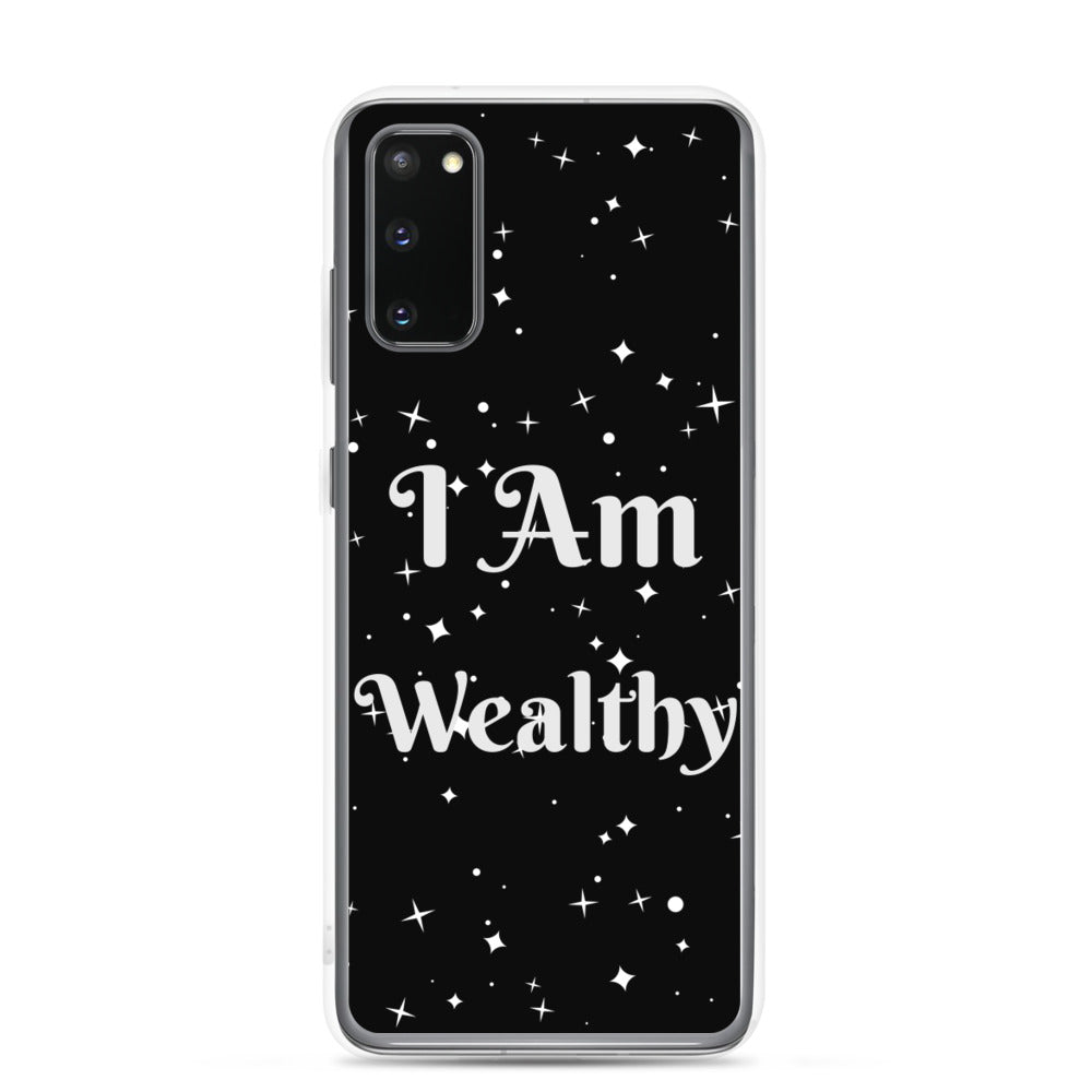 Motivational Samsung Phone  Case " I Am Wealthy" Inspirational saying Samsung phone cases