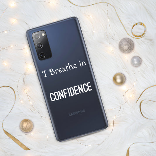 Motivational Samsung mobile case "I Breathe Confidence" Law of Affirmation Samsung Mobile Case